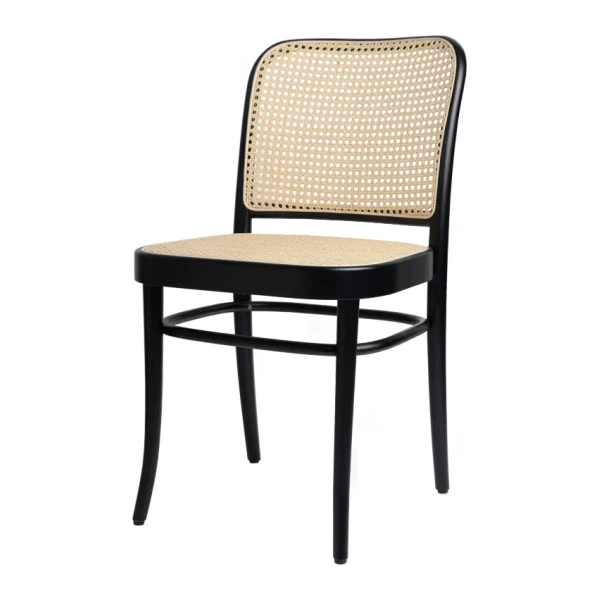TON Ton no.811 Stuhl Rattan Schwarzbets B123-New Rattan