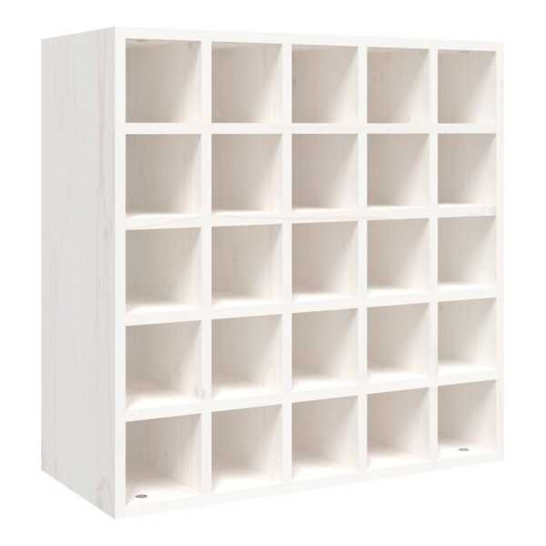 vidaXL Barschrank Weinschrank Weiß 56 x 25 x 56 cm Massivholz Kiefer (1-St)