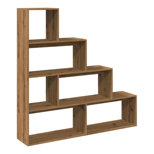 vidaXL Bücherregal Raumteiler-Bücherregal 4 Stufen Artisan-Eiche 143,5x29x143,5 cm, 1-tlg.