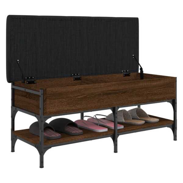 vidaXL Schuhbank Braun Eichen-Optik 102x42x45 cm Holzwerkstoff