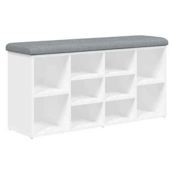 vidaXL Schuhbank Weiß 102x32x50 cm Holzwerkstoff