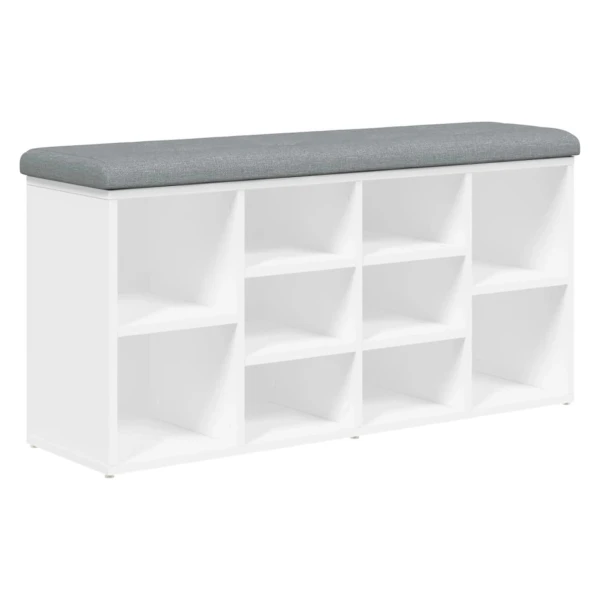 vidaXL Schuhbank Weiß 102x32x50 cm Holzwerkstoff