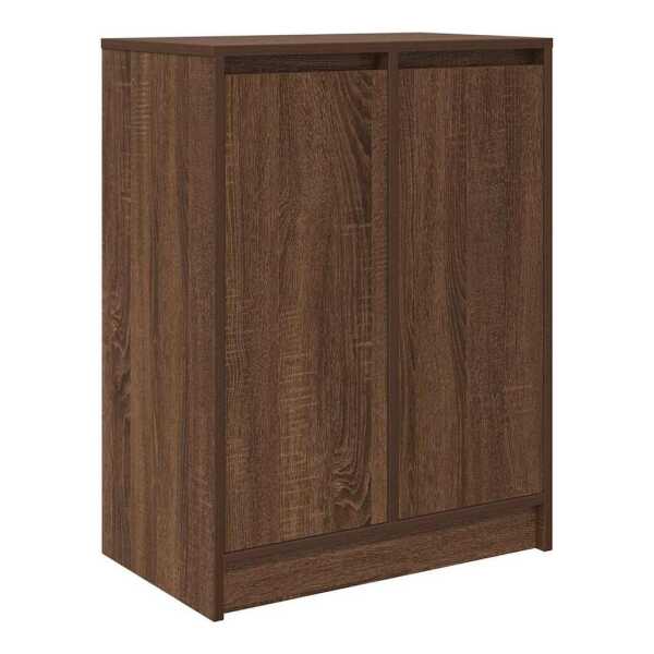 vidaXL Schuhregal Schuhregal Braun Eichen-Optik 57x34x76 cm Holzwerkstoff, 1-tlg.