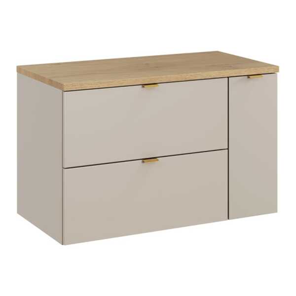 Waschtischunterschrank mit 3 Schubladen, Kaschmir, 80.6cm