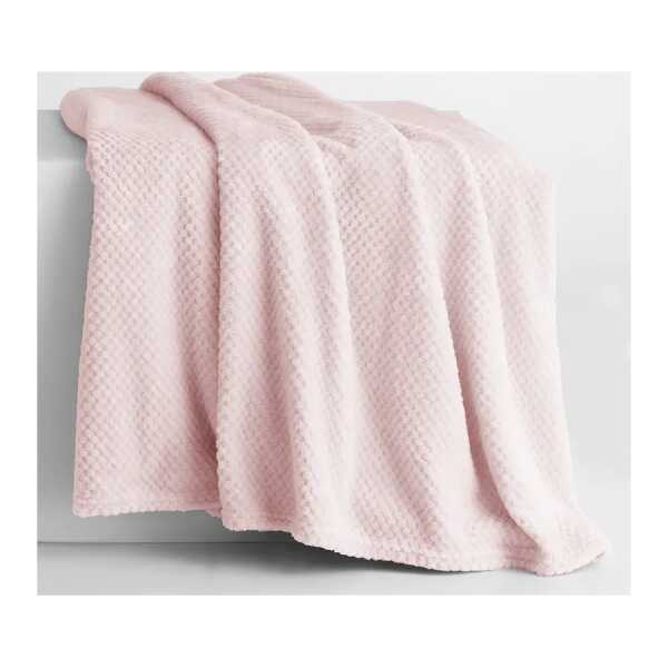 Kuscheldecke Enry 220 x 240cm Pink/Babyrosa Microfaser