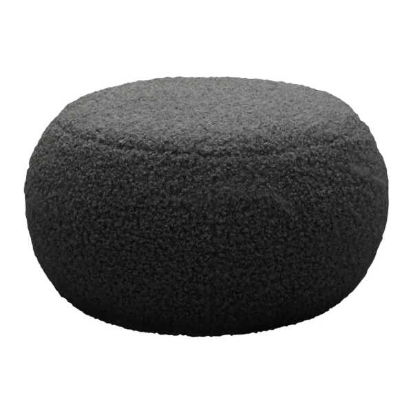 Polsterhocker STOOLA 65cm Grau Teddystoff Rola: Dunkelgrau