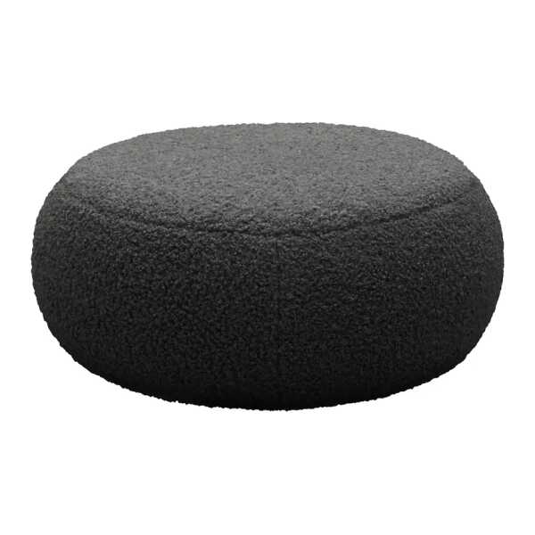 Polsterhocker STOOLA 85cm Grau Teddystoff Rola: Dunkelgrau