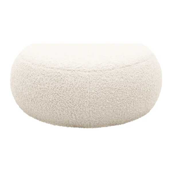 Polsterhocker STOOLA 85cm Beige Teddystoff Rola: Creme