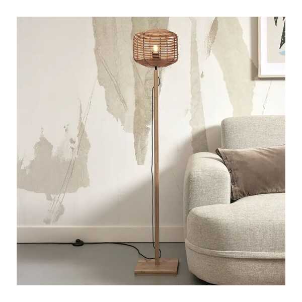 Stehleuchte Tanami Ø 25cm Beige/Beige Material: Naturfaser Naturfaserart: Rattan E27