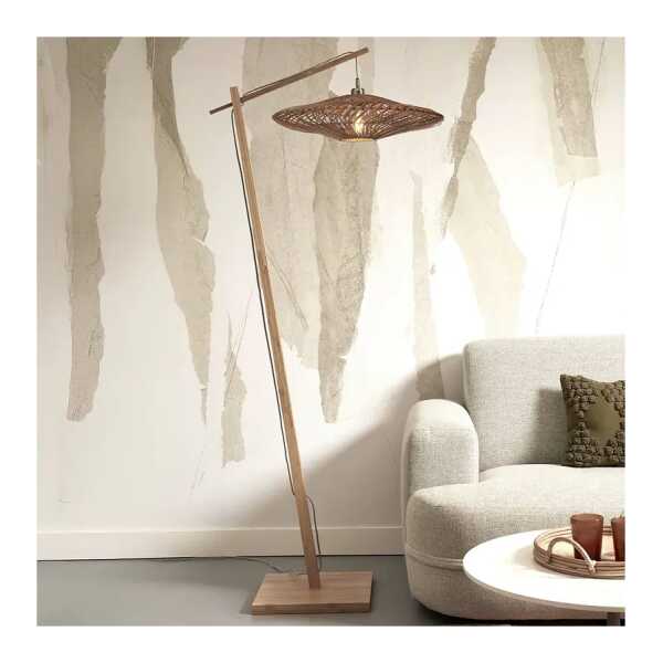 Stehleuchte Zanzibar Typ B Ø 55cm Beige/Beige Material: Naturfaser Naturfaserart: Rattan E27