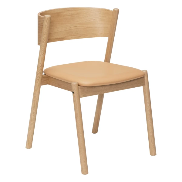 Oblique Esszimmerstuhl Sitz Naturfarben