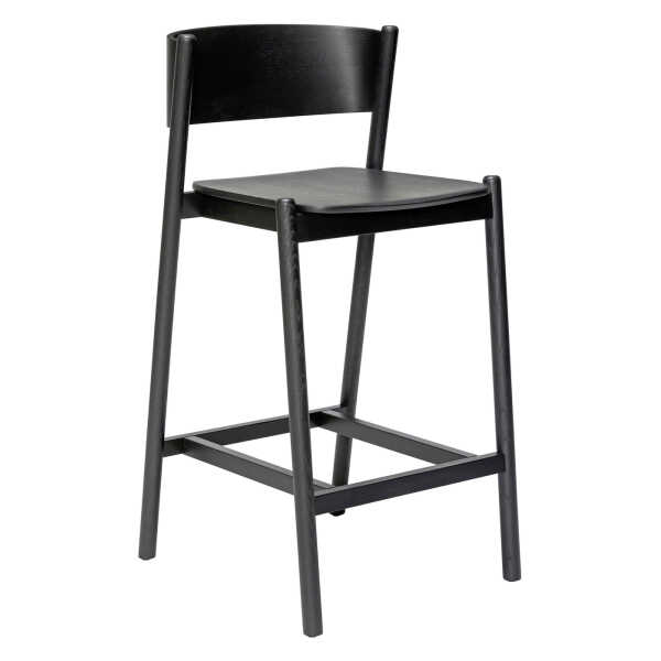 Oblique Barhocker Schwarz