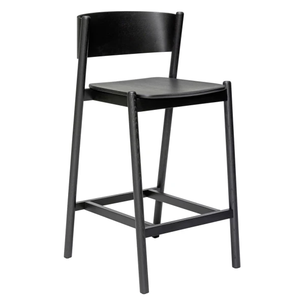 Oblique Barhocker Schwarz