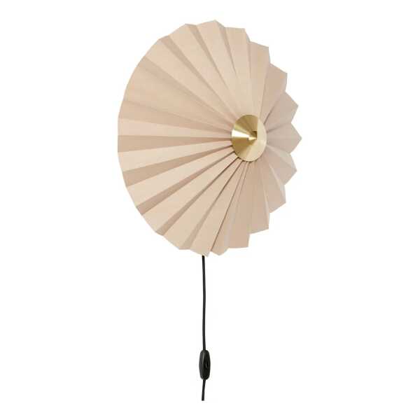 Hübsch Pliss Wandleuchte Beige