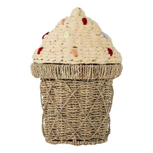 Bloomingville Cillie Korb mit Deckel 28x41 cm Natur