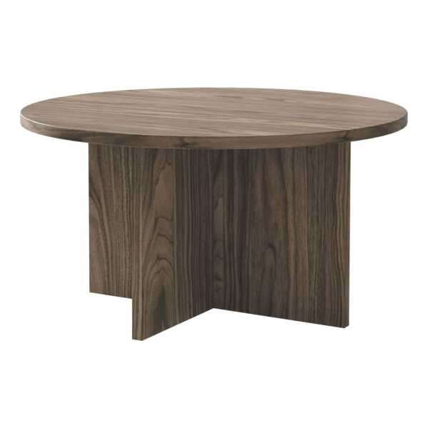 Couchtisch rund 76x76 cm, Holzoptik Nussbaum Wisconsin
