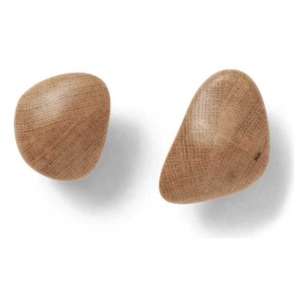 Ferm Living Cairn Haken 2 Teile Oak