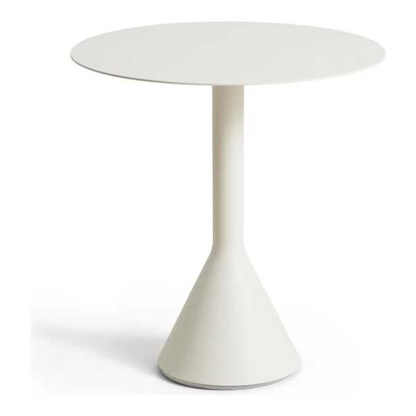 HAY Palissade Cone runder Café-Tisch Cream white, Ø70 cm