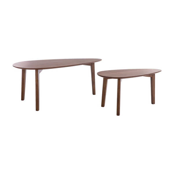 Klassische Couchtische aus Nussbaumholz (2er-Set) ARTIK