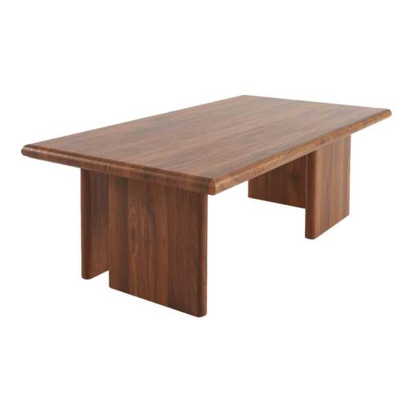 Rechteckiger Couchtisch MDF mit Nussbaumlook
