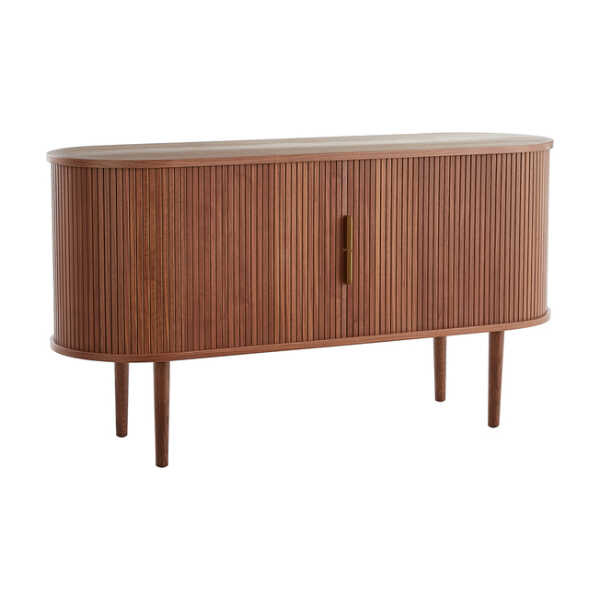 Vintage-Sideboard aus dunklem Walnussfurnier mit 2 Schiebetüren B138 cm EPIC