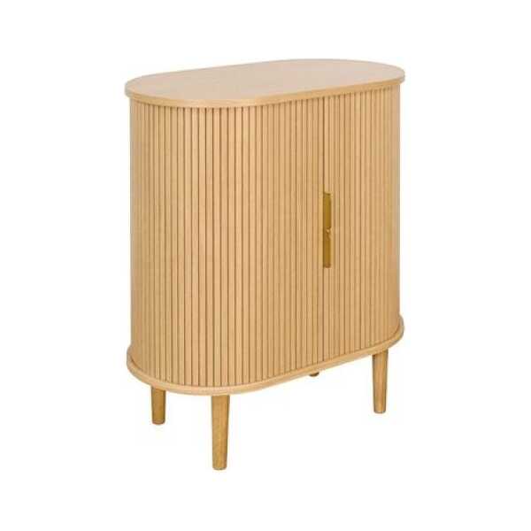 Vintage-Sideboard mit Schiebetüren aus hellem Eichenfurnier B70 cm EPIC