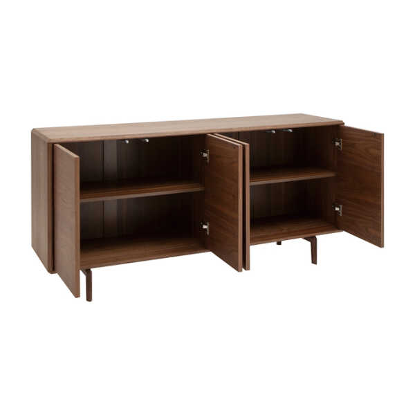 Vintage-Sideboard mit vier Türen aus dunklem Holz B160 cm SUVA