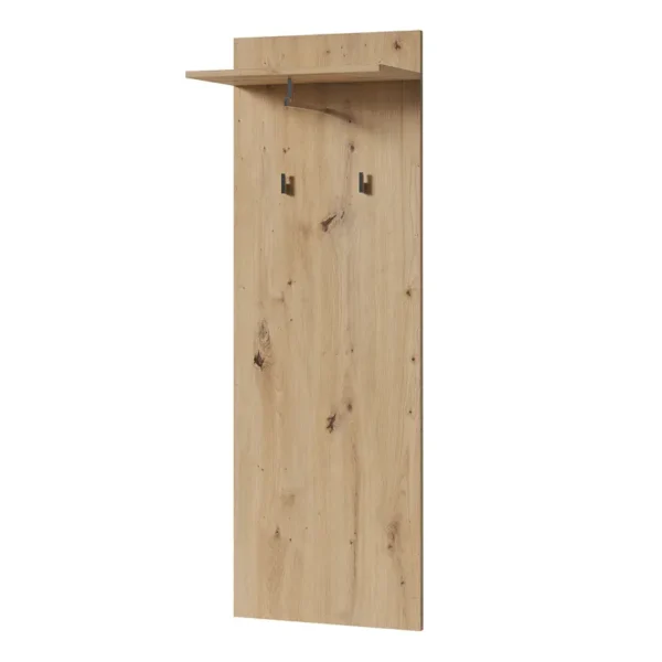 Garderobenpaneel 48 x 140 x 28cm Braun/Eiche Artisan Dekor