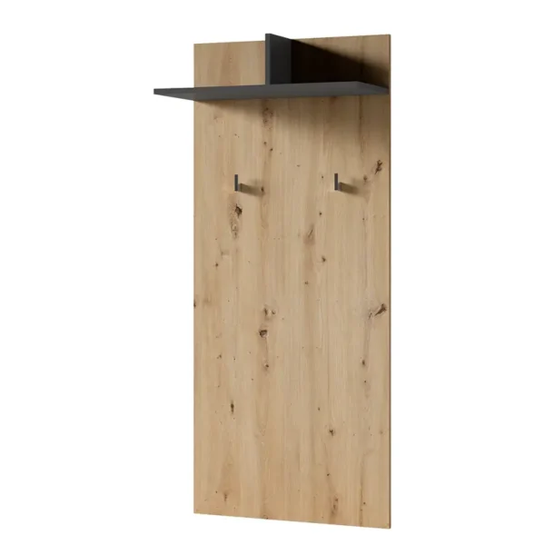 Garderobenpaneel 60 x 136 x 27cm Braun/Eiche Artisan Dekor