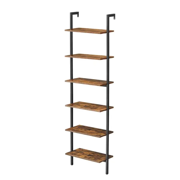 Leiterregal Crosshill III Böden: Spanplatte, beschichtet Gestell: Metall, pulverbeschichtet Braun 60 x 205 x 30cm