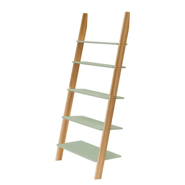 Leiterregal Typ A Esche Massiv, lackiert MDF Mitteldichte Holzfaserplatte , lackiert Grün/Hellgrün 85cm