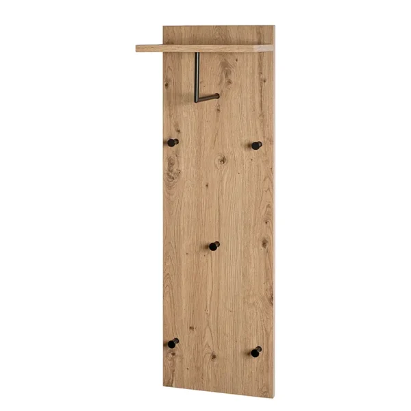 Garderobenpaneel Dunnet 100 cm 30 x 100 x 20cm Braun/Wildeiche Dekor