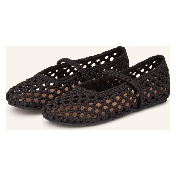 Bianco Mary-Jane-Ballerinas schwarz