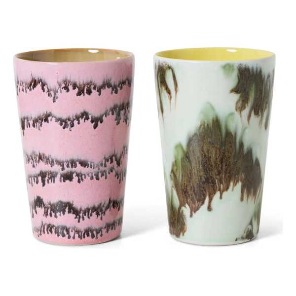 HKliving - 70's Teebecher 460 ml, baroque (2er-Set)