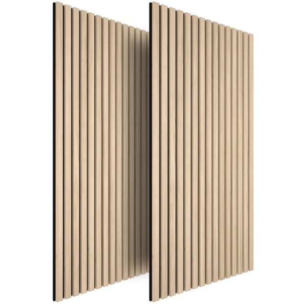 Tectake Akustikpaneele Sonic Wall Ii Holzoptik In Eiche Hell Schallabsorbierender Filz 110 x 50 x 1 8 cm Eiche Hell