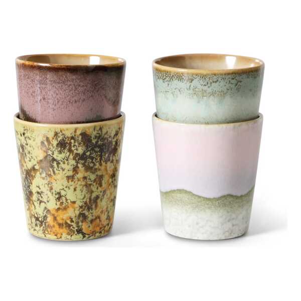 HKliving 70's Tasse 4er-Pack Serendipity