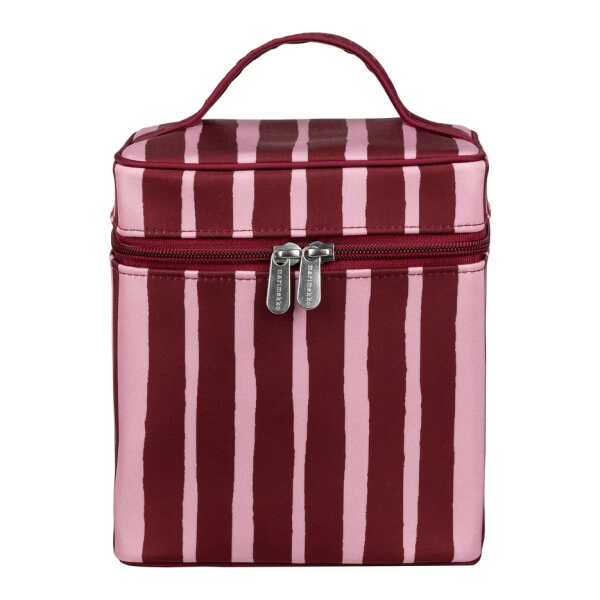 Marimekko - Otso Raide Kosmetiktasche, burgundy / pink