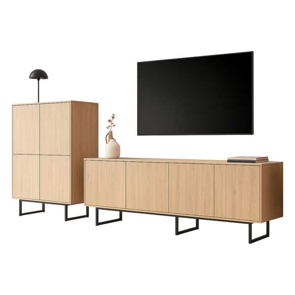 Furn.Design WOHNWAND Eiche