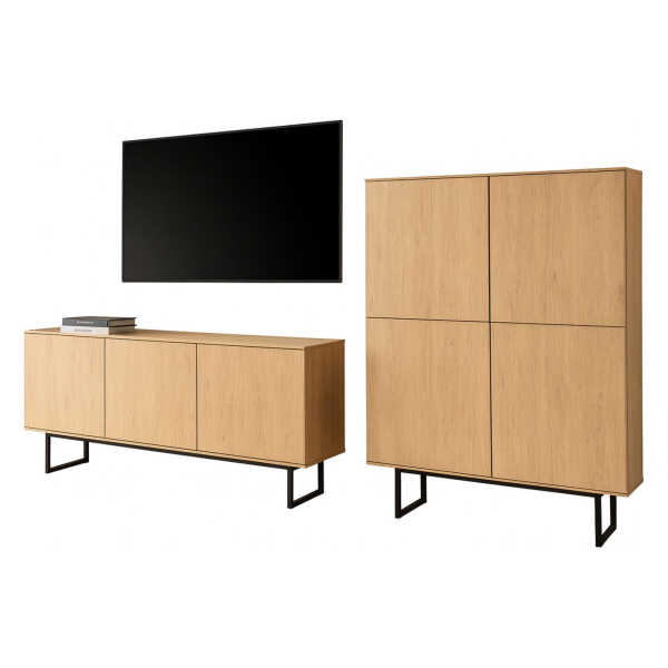 Furn.Design WOHNWAND Eiche