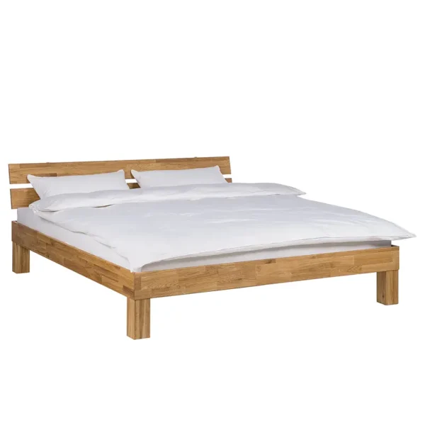 Massivholzbett AresWOOD II 180 x 200cm Massivholz Wildeiche, geölt Braun Wildeiche