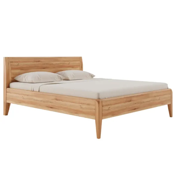 Massivholzbett Tanville 140 x 200cm Kernbuche Braun/Kernbuche Buche