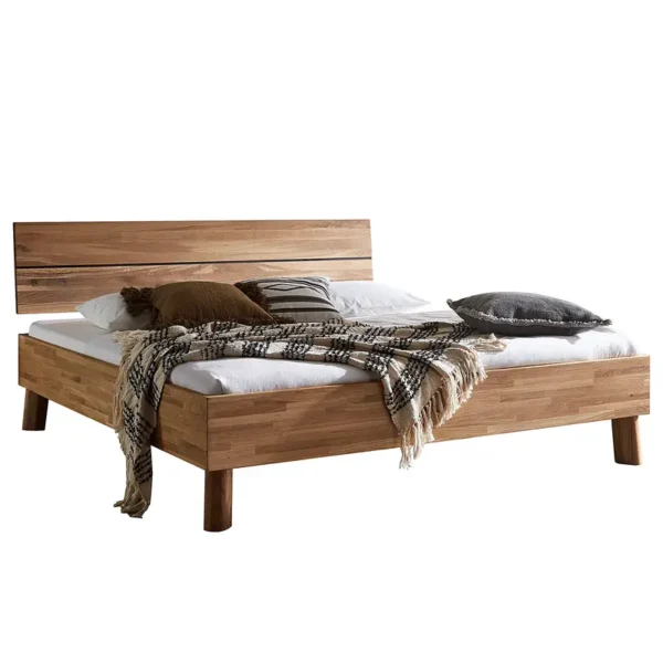 Massivholzbett Coroo I 160 x 200cm Massivholz Wildeiche, geölt Braun Eiche