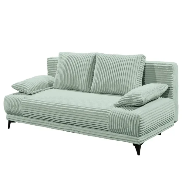 Schlafsofa Delhart Türkis Cordstoff Amba 211 x 96 x 105cm mit Schlaffunktion