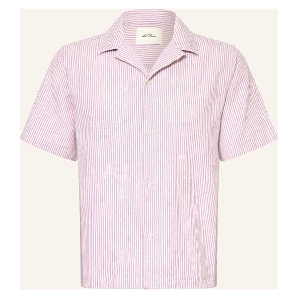Les Deux Resorthemd Lukas Regular Fit Mit Leinen pink