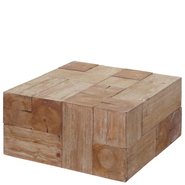 COUCHTISCH A15C MASSIVHOLZ quadrat Braun