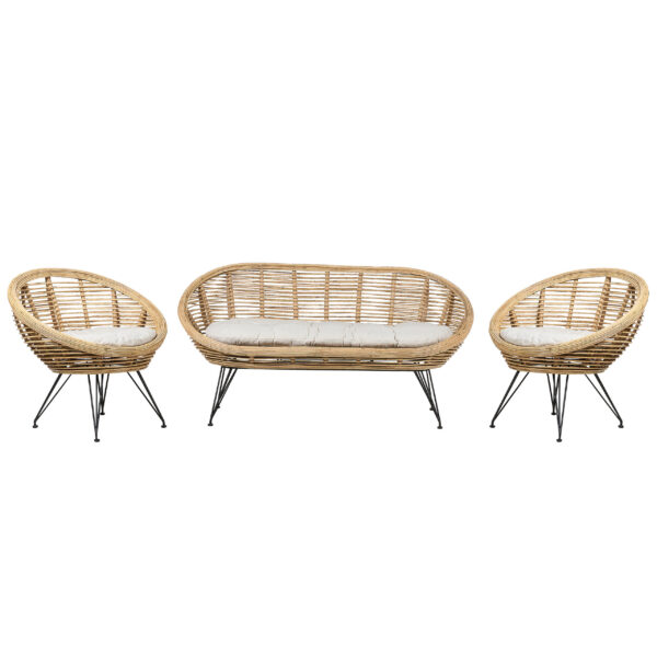 Beliani LOUNGE-SET Natur