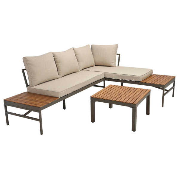 Ambia Garden LOUNGEGARNITUR Beige, Beigebraun