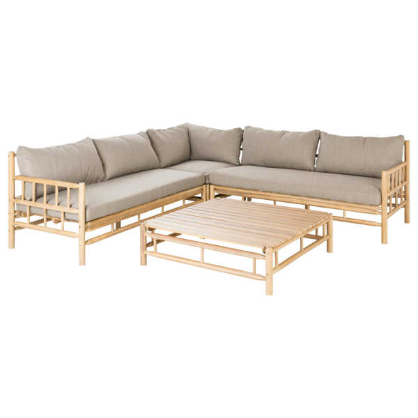 Ambia Garden LOUNGEGARNITUR Taupe, Teak