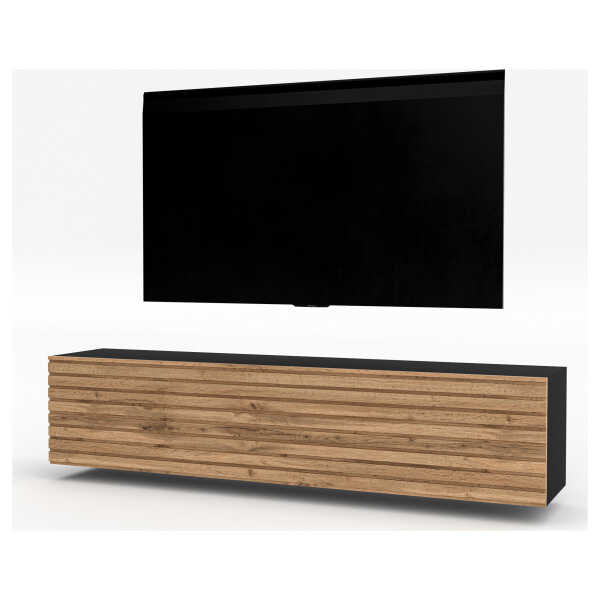 AX Living LOWBOARD Schwarz, Hellbraun