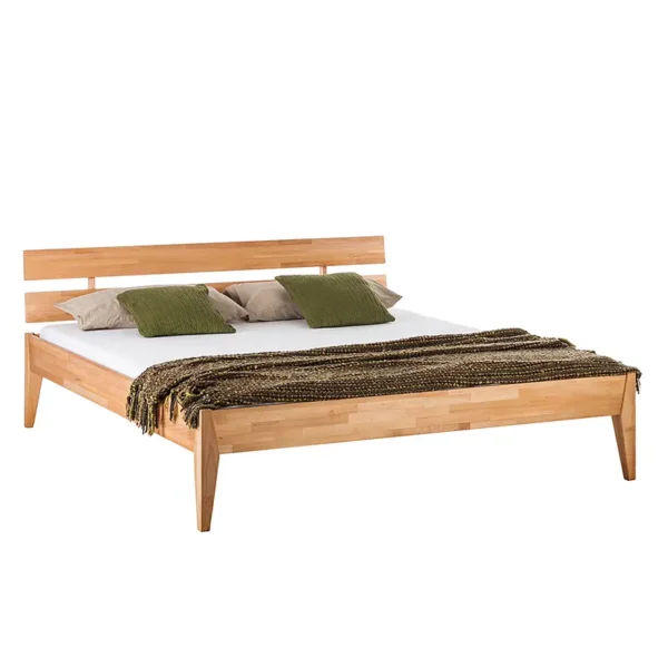 Massivholzbett JillWOOD 160 x 200cm Massivholz Kernbuche, geölt Braun/Beige/Kernbuche Kernbuche